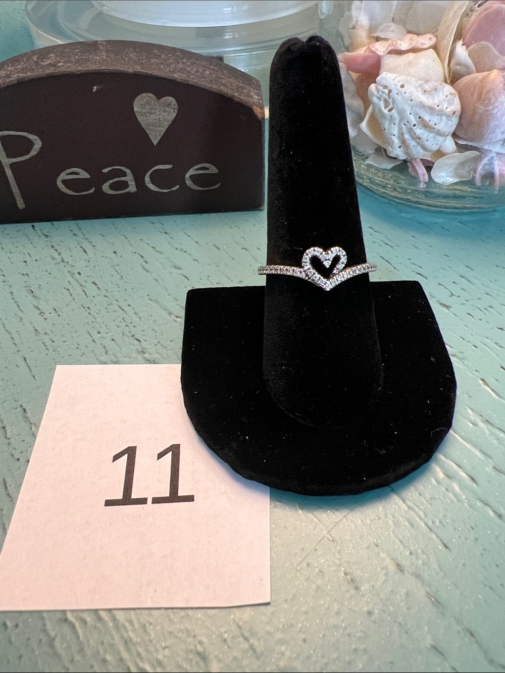 Pandora Timeless Wish Heart Ring Size 9
